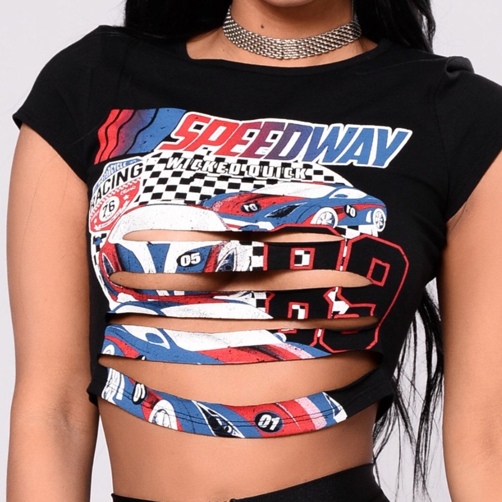 Speedway Graphic Crop Top